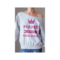 Mamo gruba podszyty dekolt z. Szare bluzy damskie One mug a day, s, z nadrukiem, z bawełny, bez rękawów, bez kaptura. Za 139,00 zł.