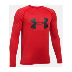 Under Armour Koszulka z logo długi rękaw kolor czerwony rozmiar L (1299389-600). Czerwone t-shirty męskie Under Armour, l, z długim rękawem. Za 72,07 zł.