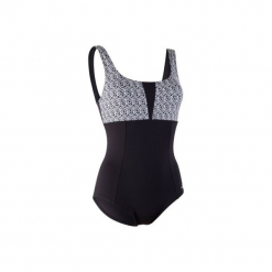 Strój jednoczęściowy do aquafitness KAROL Ness damski. Czarne stroje jednoczęściowe NABAIJI. W wyprzedaży za 39,99 zł.