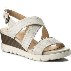 Sandały GEOX - D Marykarmen P.B D828AB 06R43 C1002 Off White. Brązowe klapki damskie Geox, bez wzorów, ze skóry ekologicznej, bez obcasa, na obcasie. W wyprzedaży za 269,00 zł.