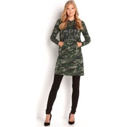 Happy Holly Bluza Camila moro female szary/beżowy/brązowy 44/46. Szare topy damskie Happy Holly, moro, z dżerseju, z długim rękawem, długie, z kapturem. Za 159,00 zł.