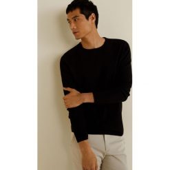 Mango Man - Sweter Lexus. Czarne swetry klasyczne męskie marki Mango Man, s, z bawełny, z okrągłym kołnierzem. Za 199,90 zł.