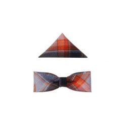 Mucha męska szaro- pomarańczowa krata B7. Szare muszki męskie Modini Moda Męska, na co dzień, bez wzorów, eleganckie. Za 44,10 zł.