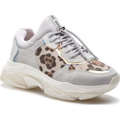 Sneakersy BRONX - 66167-CH BX 1525 L.Grey/Leopard/White 3004. Szare półbuty damskie marki Bronx, na co dzień, bez wzorów, ze skóry, bez obcasa, na płaskiej podeszwie, bez zapięcia. Za 649,00 zł.