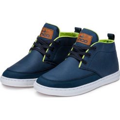 BUTY MĘSKIE SPORTOWE WYSOKIE T237 - GRANATOWE. Niebieskie halówki męskie marki Inny, z materiału. Za 69,00 zł.