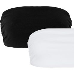 Top opaska (2 szt.) bonprix biały + czarny. Czarne opaski damskie bonprix, z nadrukiem, bez kołnierzyka. Za 35,98 zł.