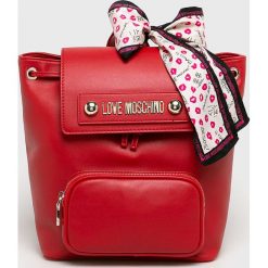 Love Moschino - Plecak. Czerwone plecaki damskie Love Moschino, bez wzorów, ze skóry ekologicznej. Za 839,90 zł.