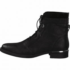 S.Oliver botki damskie 25109 40 czarne. Czarne botki damskie S.Oliver, ze skóry, eleganckie, bez obcasa, bez zapięcia. Za 319,90 zł.