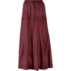 Spódnica maxi z kreszowanej bawełny bonprix czerwony klonowy. Czerwone spódniczki damskie bonprix, bez wzorów, z bawełny, maxi. Za 89,99 zł.