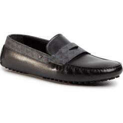Mokasyny EMPORIO ARMANI - X4B135 XM381 B423 Black/Grey. Czarne mokasyny męskie Emporio Armani, ze skóry, eleganckie. Za 1639,00 zł.
