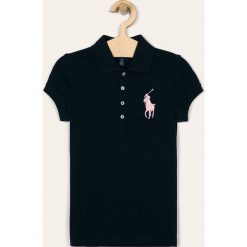 Polo Ralph Lauren - T-shirt dziecięcy 134-176 cm. Niebieskie bluzki dziewczęce Polo Ralph Lauren, z aplikacjami, z elastanu, polo, z krótkim rękawem, krótkie, bez kaptura. Za 319,90 zł.