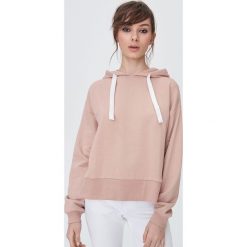 Bluza z kapturem basic - Różowy. Różowe bluzy damskie Sinsay, s, bez wzorów, bez rękawów, z kapturem. W wyprzedaży za 29,99 zł.
