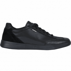 Geox Męskie trampki w Kennet Black U946FA-043ME-C9999 (rozmiar 43). Czarne trampki męskie Geox, bez wzorów, z materiału, bez zapięcia. W wyprzedaży za 321,00 zł.