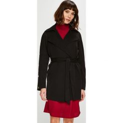 Vero Moda - Płaszcz Inge. Czarne płaszcze damskie Vero Moda, l, w paski, z elastanu. W wyprzedaży za 199,90 zł.