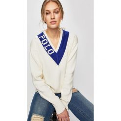 Polo Ralph Lauren - Sweter. Białe swetry damskie Polo Ralph Lauren, s, bez wzorów, z bawełny, bez rękawów, bez kaptura. Za 999,90 zł.