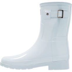 Buty zimowe damskie: Hunter ORIGINAL REFINED SHORT GLOSS Kalosze fountain blue