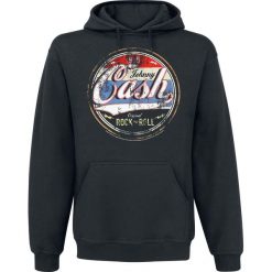 Bluzy męskie: Johnny Cash Original Rock n Roll Bluza z kapturem czarny