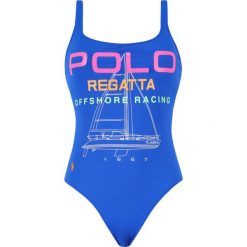 Strój kąpielowy Polo Ralph Lauren Regatta Scoop RL0JT03E. Niebieskie stroje kąpielowe damskie Polo Ralph Lauren, m, bez wzorów, z elastanu. Za 669,00 zł.