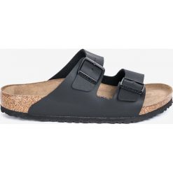 Birkenstock - Klapki Arizona. Czarne kapcie męskie Birkenstock, bez wzorów, ze skóry. Za 289,90 zł.