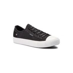 NYLON RED WSJGH01-07. Czarne trampki i tenisówki damskie Nylon Red, bez wzorów, z nylonu, bez zapięcia. Za 59,99 zł.