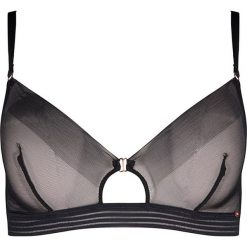 Biustonosz w kolorze czarnym. Czarne biustonosze Skiny Women & Men, z haftami. W wyprzedaży za 42,95 zł.