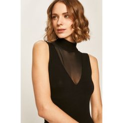 Answear - Body. Czarne bluzki damskie ANSWEAR, s, bez wzorów, z elastanu, z golfem, bez rękawów. Za 69,90 zł.