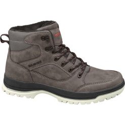 Kozaki męskie Highland Creek popielate. Szare buty zimowe męskie marki Highland Creek, z materiału, na sznurówki. Za 159,90 zł.