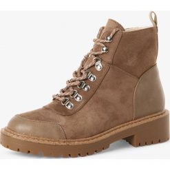 ONLY - Kozaki damskie – Onlbold, szary. Szare kozaki damskie ONLY, bez obcasa, na sznurówki. Za 329,95 zł.
