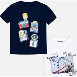 Mayoral - T-shirt dziecięcy 92-134 cm (2-pak). Czerwone t-shirty chłopięce Mayoral, z nadrukiem, z bawełny, bez rękawów. W wyprzedaży za 49,90 zł.