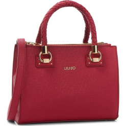 Torebka LIU JO - S Satchel Zip Manhat N68097 E0087 Red 91656. Czerwone torebki klasyczne damskie Liu Jo, ze skóry ekologicznej, zdobione. Za 649,00 zł.