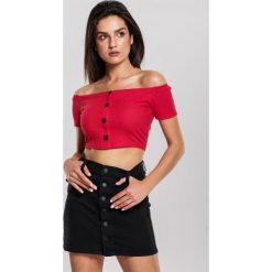 Czerwony Top Turbid. Czerwone topy damskie Renee, xl, bez wzorów, z dzianiny, bez kołnierzyka. Za 59,99 zł.