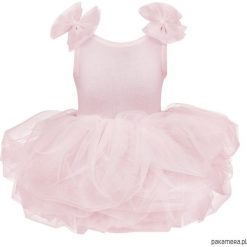 Teen Sukieneczka Tiulowa Zuz Rosette. Szare sukienki dziewczęce marki Pakamera, z bawełny, eleganckie. Za 599,00 zł.