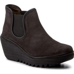 Botki FLY LONDON - Yat P500506031 Diesel(Black). Szare buty zimowe damskie Fly London, z materiału, na obcasie. W wyprzedaży za 279,00 zł.