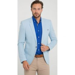 Marynarki męskie slim fit: Marynarka – Slim fit – w kolorze błękitnym