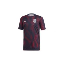 T-shirty z długim rękawem adidas Podstawowa koszulka przedmeczowa Bayern Monachium. Niebieskie koszulki męskie Adidas, s, bez wzorów, bez kołnierzyka, długie. Za 124,50 zł.