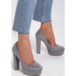 Szare Czółenka Sunshiny. Szare czółenka damskie Renee, bez wzorów, bez obcasa. W wyprzedaży za 44,99 zł.
