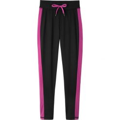 Legginsy sportowe bonprix czarno-fioletowa orchidea. Czarne spodnie dziewczęce bonprix, bez wzorów, sportowe. Za 44,99 zł.