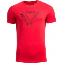 T-shirt męski TSM608 - czerwony - Outhorn. Czerwone koszulki męskie Outhorn, m, bez wzorów, bez kołnierzyka, bez rękawów. W wyprzedaży za 29,99 zł.