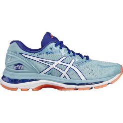 Buty Asics Gel-Nimbus 20 W Biało-Niebieskie. Niebieskie buty sportowe damskie Asics, bez wzorów, z materiału, do biegania. Za 419,99 zł.