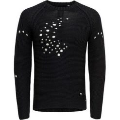 ONLY&SONS Męska sweter onsPABLO 5 DESTROYED CREW NECK REG Black (rozmiar S). Czarne swetry męskie Only&Sons, s, bez wzorów, z bawełny, eleganckie, bez kołnierzyka, bez kaptura. W wyprzedaży za 79,00 zł.
