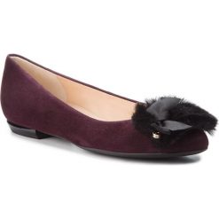 Baleriny HÖGL - 6-101092 Darkplum/Black 8101. Czerwone baleriny damskie HÖGL, bez wzorów, ze skóry, bez obcasa. W wyprzedaży za 279,00 zł.