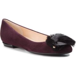 Baleriny HÖGL - 6-101092 Darkplum/Schwarz 8101. Czerwone baleriny damskie HÖGL, bez wzorów, ze skóry, bez obcasa. W wyprzedaży za 349,00 zł.