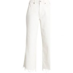 Abercrombie & Fitch ANNIE CROPPED Jeansy Dzwony white. Białe jeansy damskie marki Abercrombie & Fitch, xl. Za 369,00 zł.
