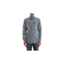 Koszule z długim rękawem G-Star Raw D03454 8516. Niebieskie koszule męskie G-Star RAW, s, bez wzorów, retro, bez kołnierzyka, z długim rękawem. Za 204,44 zł.