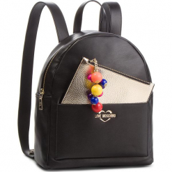 Plecak LOVE MOSCHINO - JC4107PP17LM0000 Nero. Czarne plecaki damskie Love Moschino, ze skóry ekologicznej, eleganckie. Za 959,00 zł.