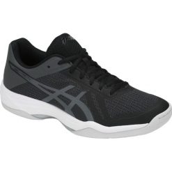 Buty do siatkówki Asics Gel-Tactic M B702N-001. Czarne buty sportowe męskie Asics, z materiału, bez zapięcia, do siatkówki. W wyprzedaży za 399,00 zł.