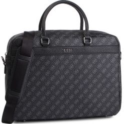 Torba na laptopa GUESS - City Logo HM6659 POL92 BLA. Czarne torby męskie skórzane Guess, z aplikacjami, ze skóry ekologicznej. Za 699,00 zł.