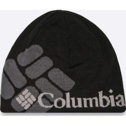 Columbia - Czapka. Czarne czapki zimowe męskie marki Columbia, z nadrukiem, z dzianiny. Za 99,90 zł.
