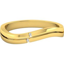 Złoty pierścionek z diamentami. Żółte pierścionki damskie Art of Diamond & Co., z diamentem, złote. W wyprzedaży za 439,95 zł.