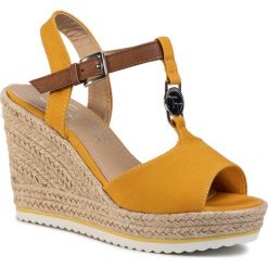 Espadryle TOM TAILOR - 8090214 Yellow. Żółte espadryle damskie Tom Tailor, bez wzorów, ze skóry ekologicznej, bez obcasa, na obcasie. W wyprzedaży za 149,00 zł.
